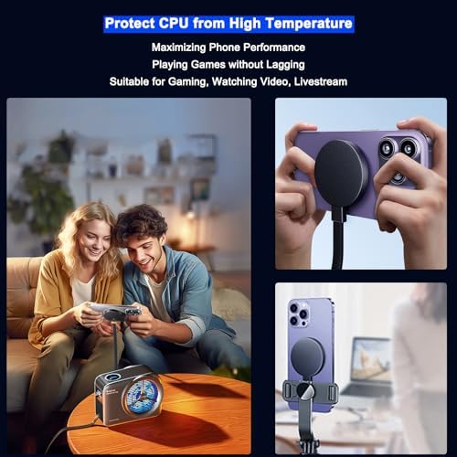 Phone Cooler for Gaming, Magnetic Cell Phone Cooler for iPhone Cooling - Image 6