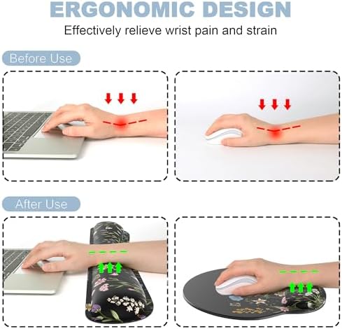 Ergonomic Mouse Pad with Wrist Rest and Keyboard Wrist Rest, Mousepad - Image 2