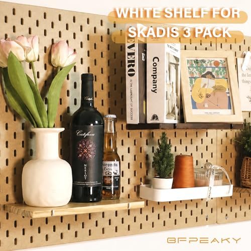 3 Pack Wooden Pegboard Shelves ONLY for IKEA Skadis - Image 3
