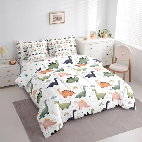 Feelyou Dinosaur Comforter Set Twin Size 7 Pieces 3D Digital Print Bedding - Image 2