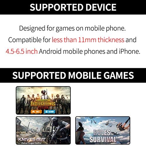 【2 Pair】 Z108 Mobile Gaming Controller Compatible with PUBG Mobile/Fortnitee Mobile/Call of Duty Mobile, Sensitive Shoot and Aim Trigger L1R1 Compatible with Android & iPhone - Image 5