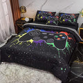 6Pcs Gamer Comforter Set with Sheets for Boys Girls Kids Teens, Colorful Graffiti Gaming Themed Bed in A Bag Twin Size, Black 3D Video Game Controller Bedroom Decor Bedding Set by Keyroal