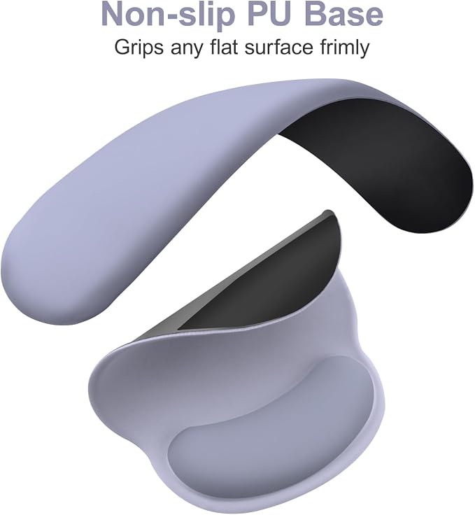 MOSISO Wrist Rest for Mouse Pad Set, Large Gaming Deskpad, Lavender Gray - Image 5