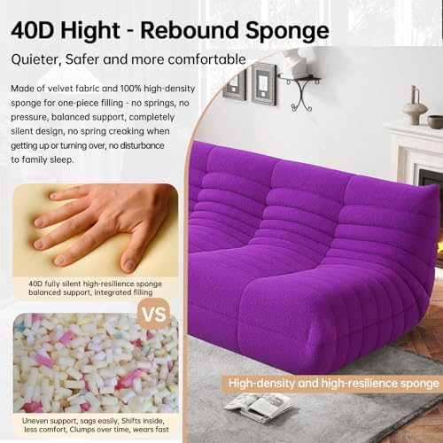 WHGBJA Oversized Bean Bag Chair for Adults with Memory Foam 3 Seater Couch | Floor Sofa Couch for Gaming, Reading, Bedroom, Living Room, Comfy, Boneless, Ergonomic - Image 4