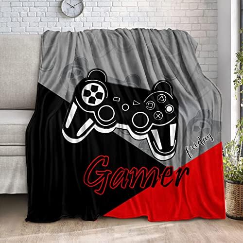 lirs Bedding Gaming Throw Blanket 80" x 60’’ Super Soft, Fleece, Gamer Gift for Couch Sofa for for Kids Boys Teens Video Game (MT-A03, 80’’x60) - Image 2