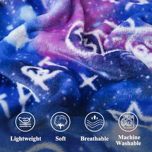 SOCHOW Glow in The Dark Gaming Blanket for Gamers, Blue 50 x 60 Inches - Image 3