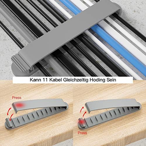 pzoz Cable Clips, 3 Pack Cord Organizer Charger Cable Management for Organizing Home Office Desk Phone Car Cable Wire, Self Adhesive Cord Holders (Gray) - Image 4