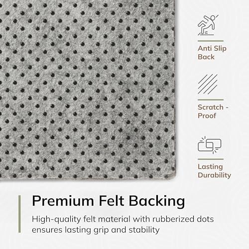 Anji Mountain 54" x 40" Rug'd Office Chair Mat for Carpet & Hardwood Floor | Low Pile, Anti-Slip Felt Backing for Rolling Chairs, Easy Glide Floor Protector Mat for Home Office, Burlington Green - Image 6
