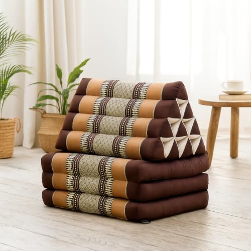 Leewadee Thai Foldable Floor Mat 67 x 21 inches Kapok with Backrest - Image 5