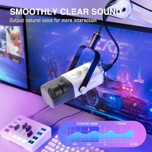 FIFINE Gaming Equipment Bundle, XLR/USB Streaming Dynamic Microphone with Audio Mixer Set, Podcast Recording Mic with Gain Knob, PC Mixer with Slider Fader Kit for Video, Game Voice-Ampligame KS5W - Image 3