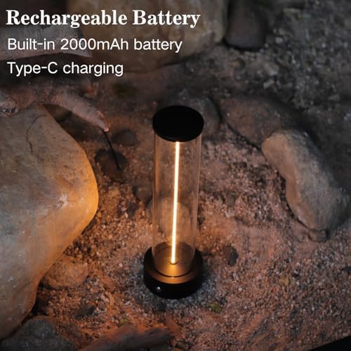 Mini Minimalist Tabe Lamp with Breathing Effect, Cordless LED Desk Lamp Rechargeable Modern Night Lights Portable Lamp for Gaming, Home Office, Bedroom, Living Room, Kitchen, Bar, Restaurant (Gold) - Image 2