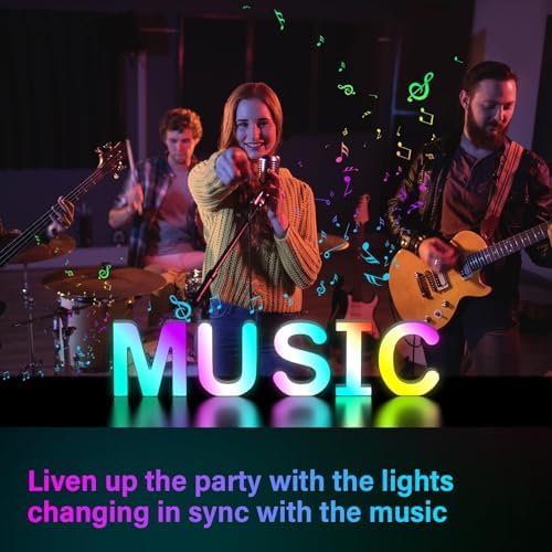 Light Up Letters Marquee Letter LED Lights Music Sync RGB Color Changing - Image 6