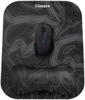 Gimars Large Smooth Superfine Fibre Memory Foam Ergonomic Mouse Pad Wrist Rest Support Mousepad with Nonslip Base for Laptop, Computer, Gaming & Office,Free Coaster Include-Topographic Map by Gimars