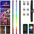 VILTROX K90 2 Pack RGB Tube Light, 30W 38inch Large RGBWY Photography LED Video Stick Light Wand with APP/2.4G/Remote Control, CRI 97+, 26 Scenes, 2500K-8500K, 14.8V/3300mAh Battery, Magnetic Chip by ViltroxOfficial