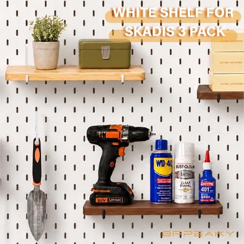 3 Pack Wooden Pegboard Shelves ONLY for IKEA Skadis - Image 4