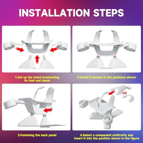 VR Stand, All-in-One Display Holder VR Headset & Controller Stand - Your Complete Desktop Display and Storage Organizer Solution for Oculus Quest 2, Quest 3, Rift S, Valve Index & More - Image 5
