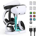 FASTSNAIL RGB Charging Stand & Storage Station for PlayStation VR2 - White by FASTSNAIL