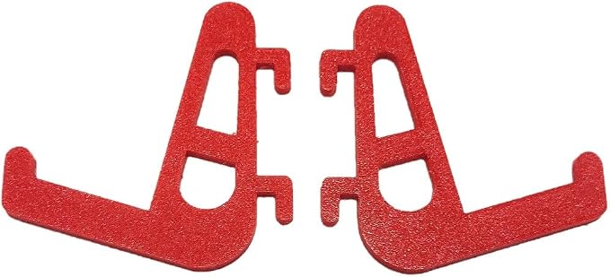 Replacement pair of mounting pegs compatible with IKEA SKADIS PEGBOARD - various colors and models - new 3d printed parts (Red, 2 Hooks) by Handmade
