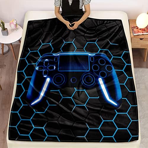 Boys Throw Blanket Twin,Gamer Blanket Teenage Boys Gifts Ideas for Bedroom Decor Kids Teens Blanket Super Soft Fleece for Bedding Couch (MT-A22, 80’’x60) - Image 3