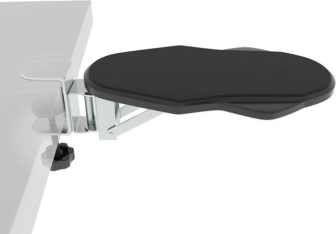 Ergonomic Arm/Elbow Rest for Desk, Foldable Rotating Black | Foldable, Rotatable, Computer Desk, Office & Gaming Comfort by Unknown