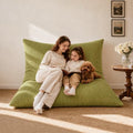 3 in 1 Kids Bean Bag Chair Bed – Foldable Bean Bag to Lounger & Floor Mattress, High-Density Foam Filling Bean Bag, Child Floor Sofa for Reading, Sleeping, Gaming & Relaxation,Green by lihtsofty
