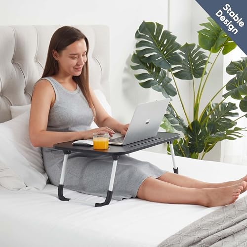 Nestl Reading Pillow with Portable Laptop Lap Desk - Shredded Memory Foam Back Support Pillow for Sitting Up in Bed and Couch Rest Pillows with Arms, Bed Tray Table with Foldable Legs, Purple - Image 5