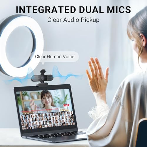 EMEET C960 AF 1080P Webcam for PC, Autofocus, 73° View Angle - Image 5