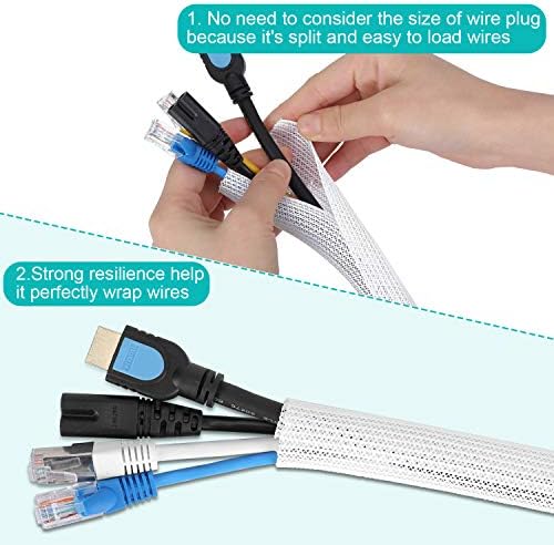 20ft 1/2 inch White Cable Sleeve - Image 3