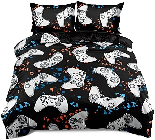 Gamer Bedding Set for Boys, Twin Size Gaming Duvet Cover Set, Boys Video Games Comforter Cover, Bedroom Decor - Image 2