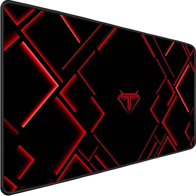 TEDNETGO Large Mouse Pad, Gaming Long Mouse Pad, Waterproof Extra Large Big Mousepad with Stitched Edge, XXL Non-Slip Computer Computer Keyboard Pad Mat for Gamer/Desktop/Office/Home, RED by TEDNETGO