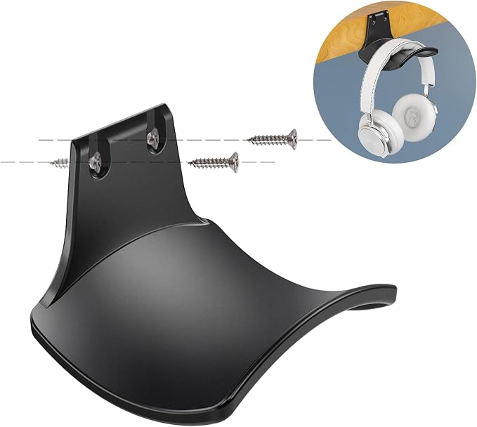 2-Pack Never Fall Headphone Hook Hanger Wall Mount Headset Holder | Stand fixted with screws for airpods max sennheiser sony bose beats akg - Image 3