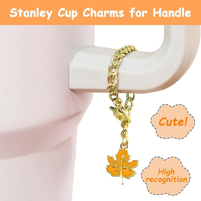 Stanley Cup Accessories Set,Including 2 Pcs 0.4in Straw Cover, 1 Silicone Spill-Proof Stopper Set of 3, 1 Cute Maple Handle Charm, 1 Silicone Boot Fits Stanley 40&30 Oz Tumbler (Tigerlily Plum) - Image 3