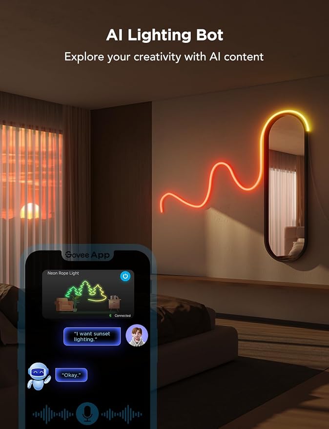 Govee RGBIC Neon Lights 9.8ft Works with Matter, Alexa, Google Assistant - Image 7