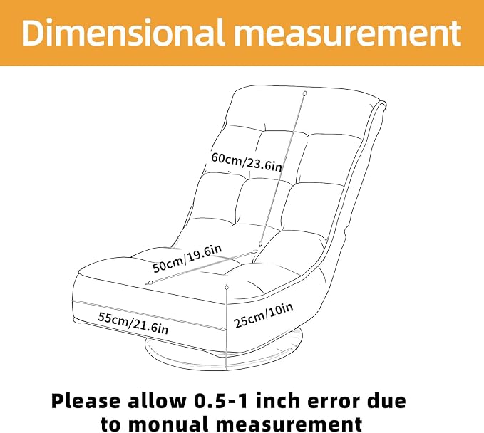 Stretch Swivel Floor Gaming Chair Slipcover - Printed Reclining Folding Protective Lounge Rocker Seat Cover,1 Pack,10 - Image 2