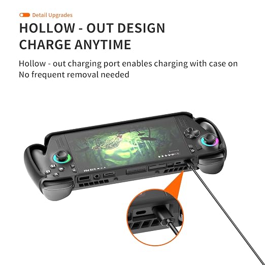 TEHAOUU Game Handheld Protective Case with Stand & Strap Compatible with ROG Xbox Ally X, TPU Full Protection Cover with Accurate Cutouts (Single Host Case) - Image 6