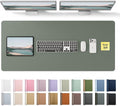 YSAGi Leather Desk Protector, Office Mat, Large Mouse Mat, Non-Slip PU Leather Blotter, Laptop Desk Pad, Waterproof Writing Pad for Office and Home (Dark Green, 47" x 17") by YSAGi