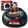 Inflatable Gaming Chair for Kids & Teens with Cup Holders and Side Pocket - This Air Gaming Bean Bag Chairs for kids is The Perfect Furniture for Gamer Room Decor - Perfect Gaming Stuff for boys 4-12 by FranFusion
