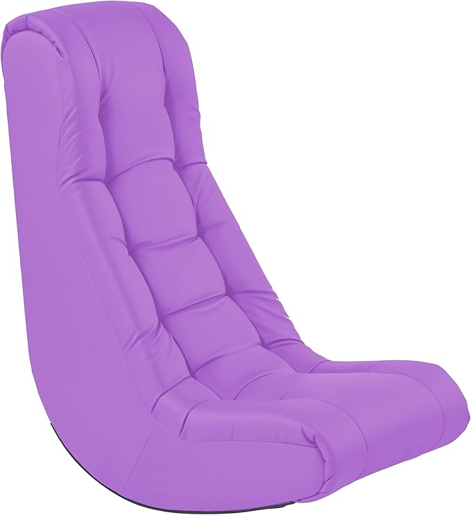 Factory Direct Partners Soft Tufted Floor Rocker - Cushioned Ground Chair for Kids Teens and Adults - Great for Reading, Gaming, Meditating, TV - Lavender, 10488-LV by FactoryDirectPartners