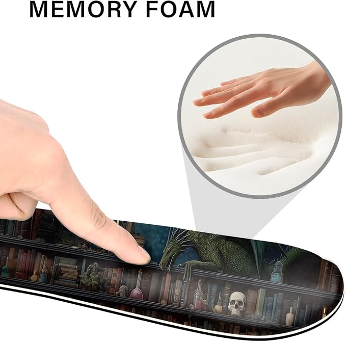 Desk Pad and Keyboard Wrist Rest, Large Mouse Pad + Keyboard Pad+Mouse Wrist Support, Non-Slip Desk Mat Protector for Office, Home 31.5×11.8 Inches Gothic Skeleton - Image 4