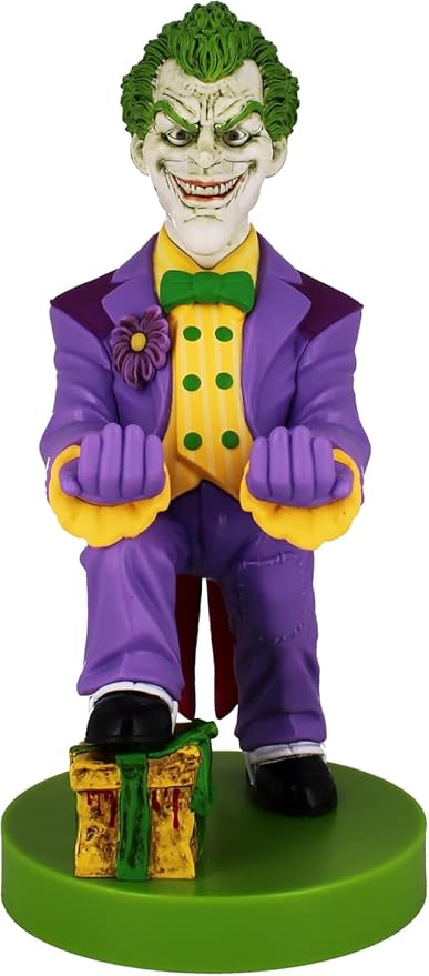 Exquisite Gaming: Warner Bros: Joker - Original Mobile Phone & Gaming Controller Holder, Device Stand, Cable Guys, Licensed Figure, Small by ExquisiteGaming