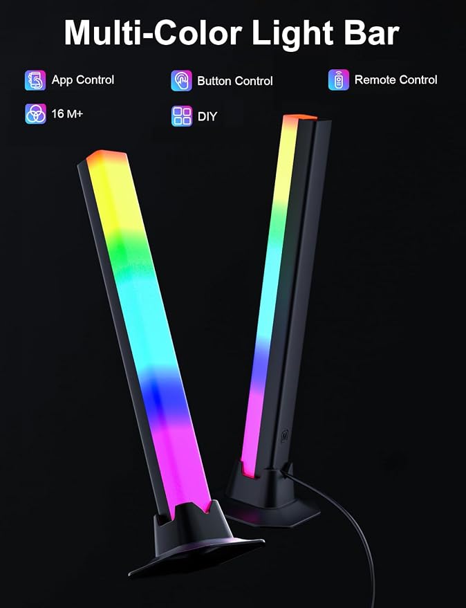 RGB Light Bar, LED Light Bar, APP Control USB Powered, Color Changing TV Backlight Music Sync Ambient Lighting for Room PC Monitor Gaming Party Desk - Image 7
