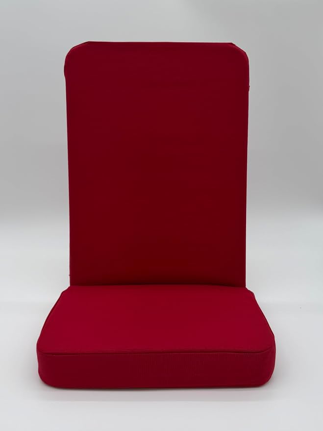 Original BackJack -Made in THE USA- Folding Red Cotton Fabric Lightweight Floor Seating Chair for Gaming, Families, Parents, Daycare, Back Support, Reading, Yoga, Meditation, Dorm - Image 3