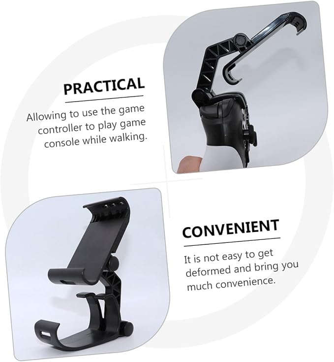STOBOK Gamepad Stand Compatible for Switch Adjustable Clip Clamp Material Relieves Wrist Fatigue Gaming Accessory for Comfortable Play - Image 3