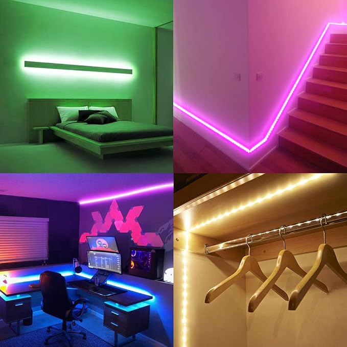 DAYBETTER Led Strip Lights 16.4ft Waterproof Color Changing Led Lights with Remote Controller - Image 2