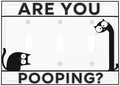 Decorative Light Switch Covers Funny Bathroom Art with Are You Pooping Sign 3 Gang Wall Plate Covers Triple Toggle Electrical Switchplate 3 Hole Dimmer Faceplate for Country Farmhouse Decor by JOOJIAO