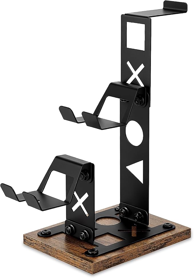 Gaming Headset Stand Game Headphone Organizer Controller Holder for Gamepad | Gaming Headphones Stand Gamepad Organizer Game Earphone Hanger Controller Hook for Desktop,Gaming Desk Accessories Black - Image 9