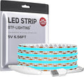BTF-LIGHTING 5V USB COB LED Strip Lights 6.56FT Ice Blue Color for TV by BTF-LIGHTING