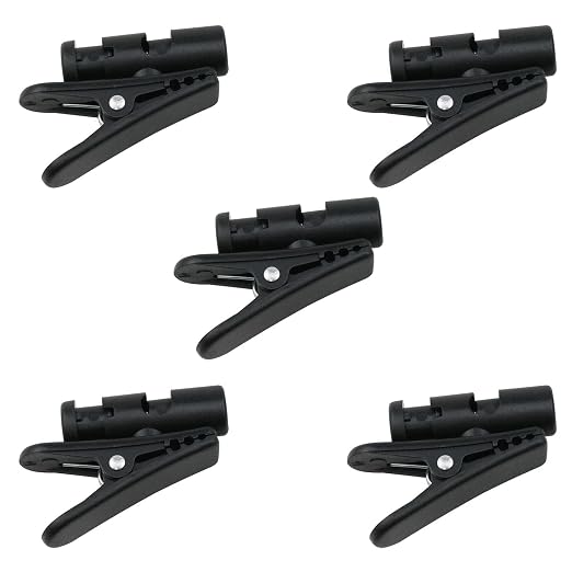 Haidong Clips for Earphone Wire Headphone Clip Rotate Earphone Cable Clothing Clip Compatible with No. 2，No. 4mm Cable Suitable for Mobile Phone headsets, intercom headsets, etc. -5PCS by Haidong