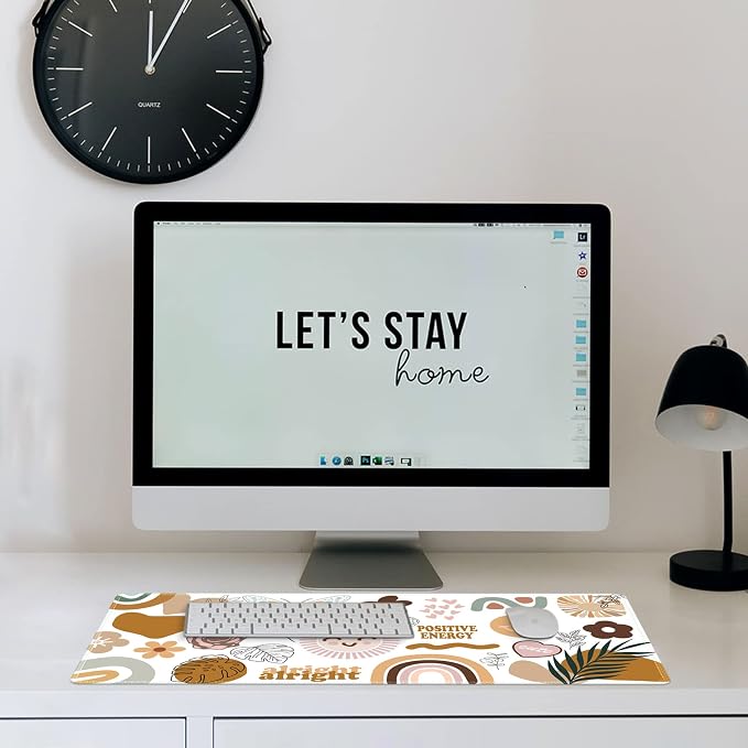 iCasso Desk Mat,Large Gaming Mouse Pad,XXL Desk Pad,Sticker | Stable Rubber Base Mousepad with Stitched Edges,Computer Keyboard Mat for Work Office Home - Image 8