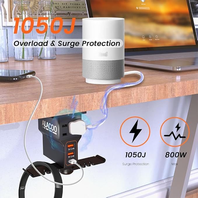 Multi-Function Desk Headphone Hanger Hook Gaming Office - Image 3